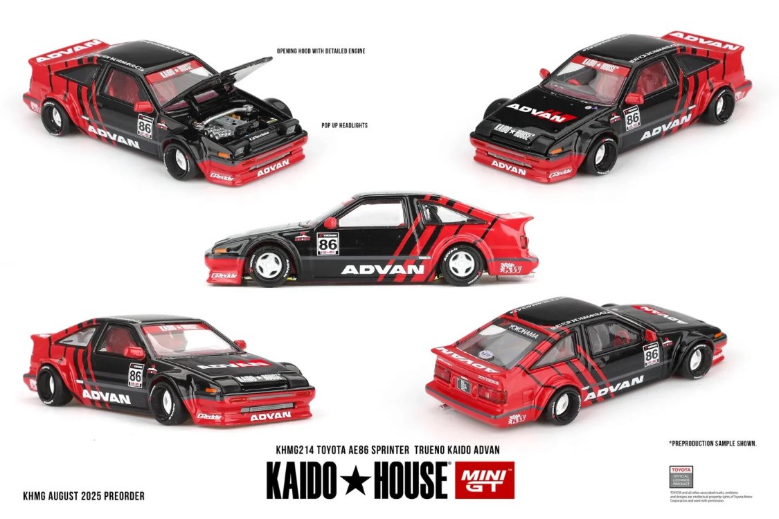 Kaido House Toyota AE86 Sprinter Trueno Kaido ADVAN KHMG214