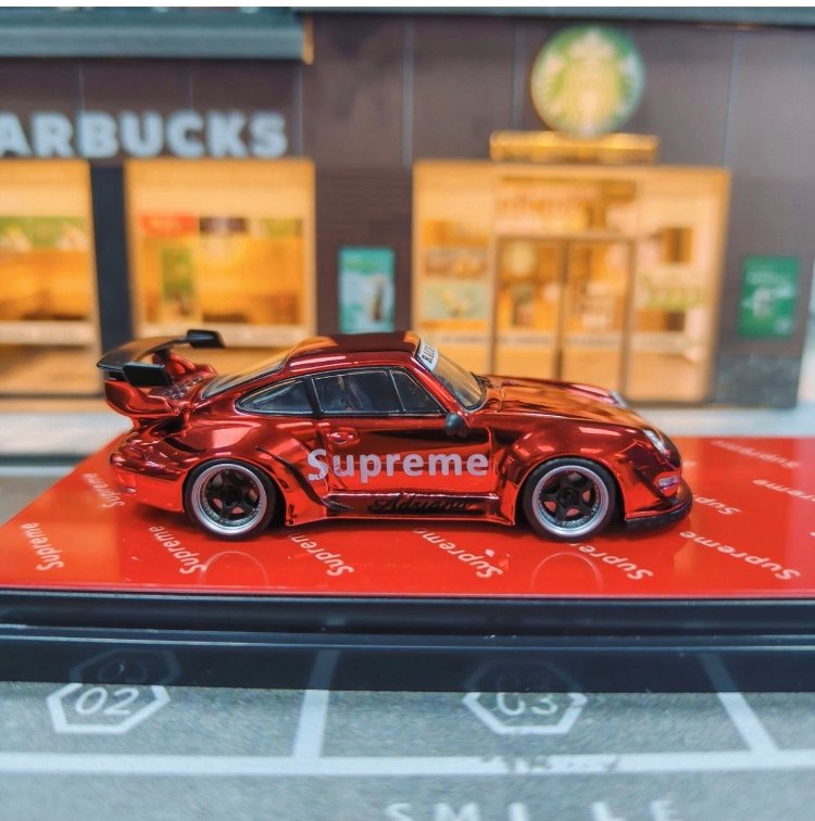 Flame Model Porsche RWB 993 Red Alloy