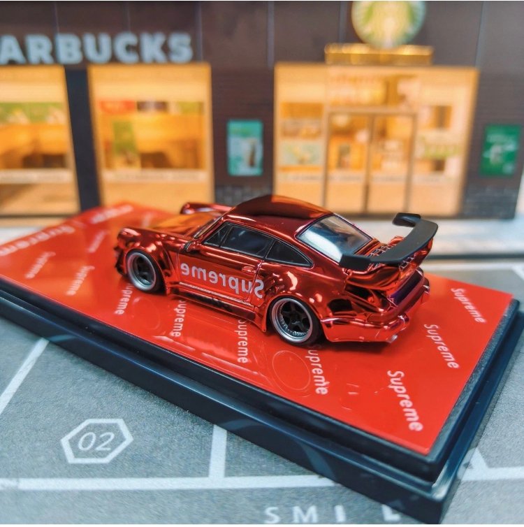 Flame Model Porsche RWB 964 Red Alloy