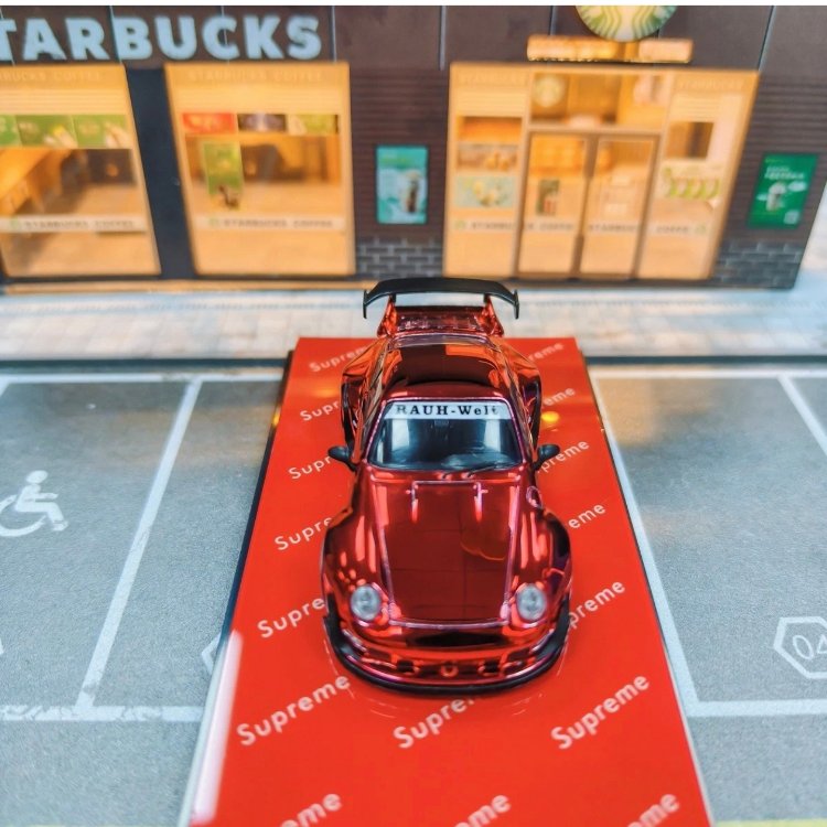 Flame Model Porsche RWB 993 Red Alloy