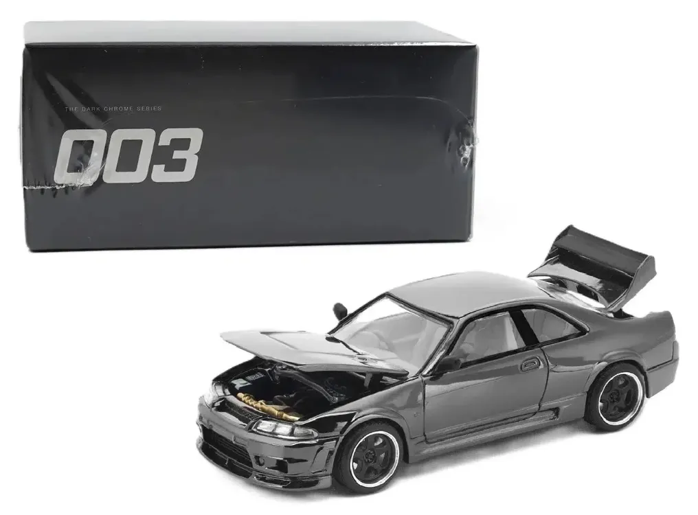 POP RACE PRDC003 SKYLINE GT-R R33 DARK CHROME