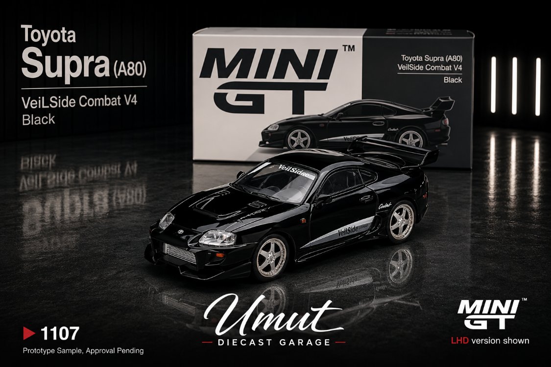 Mini GT 1/64 Toyota Supra VeilSide Combat V-II Black MGT01107