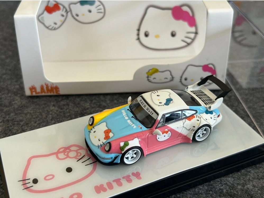 Flame Model Porsche RWB 964 Hello Kitty Livery
