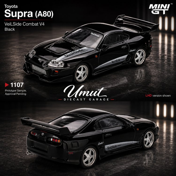 Mini GT 1/64 Toyota Supra VeilSide Combat V-II Black MGT01107