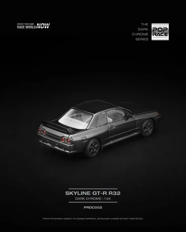 POP RACE PRDC002 SKYLINE GT-R R32 DARK CHROME