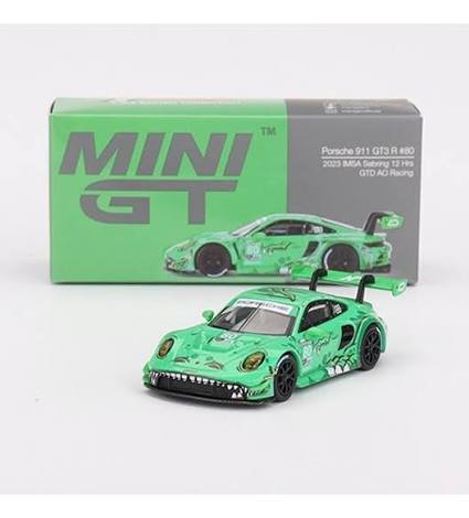 Mini GT 713 Porsche 911 GT3 R #80 GTD AO Racing 2023 IMSA Sebring 12 Hrs
