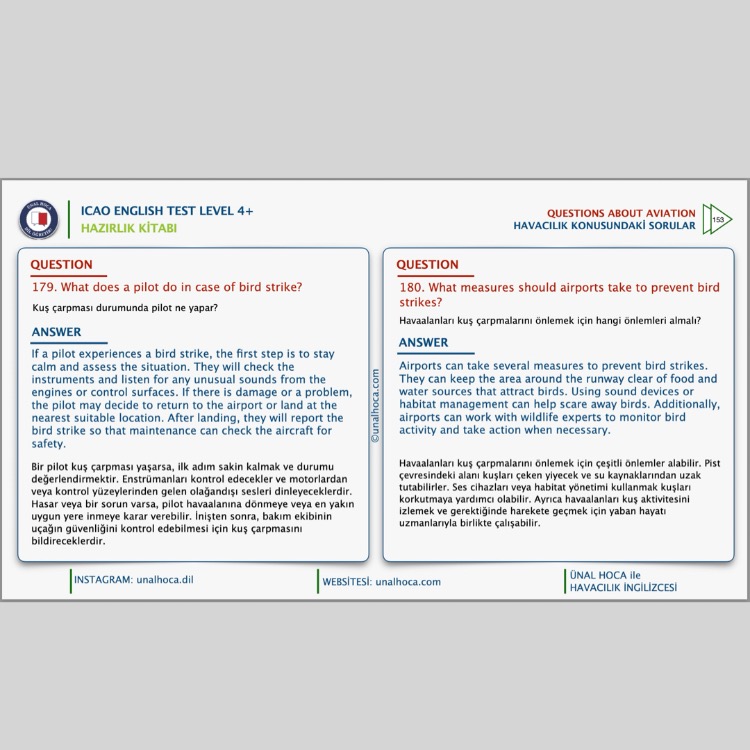 ICAO ENGLISH TEST LEVEL 4 ve ÜZERİ - HAZIRLIK KİTABI