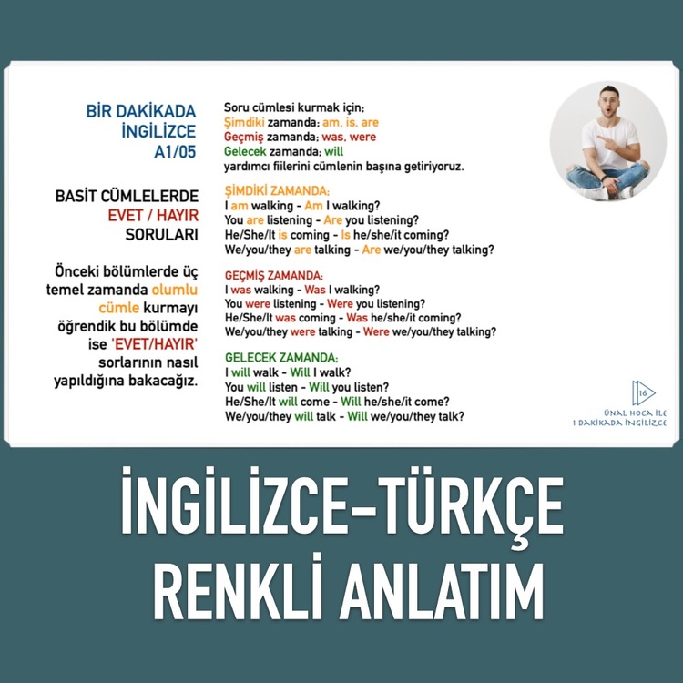A1 - DERS KİTABI - BİR DAKİKADA İNGİLİZCE