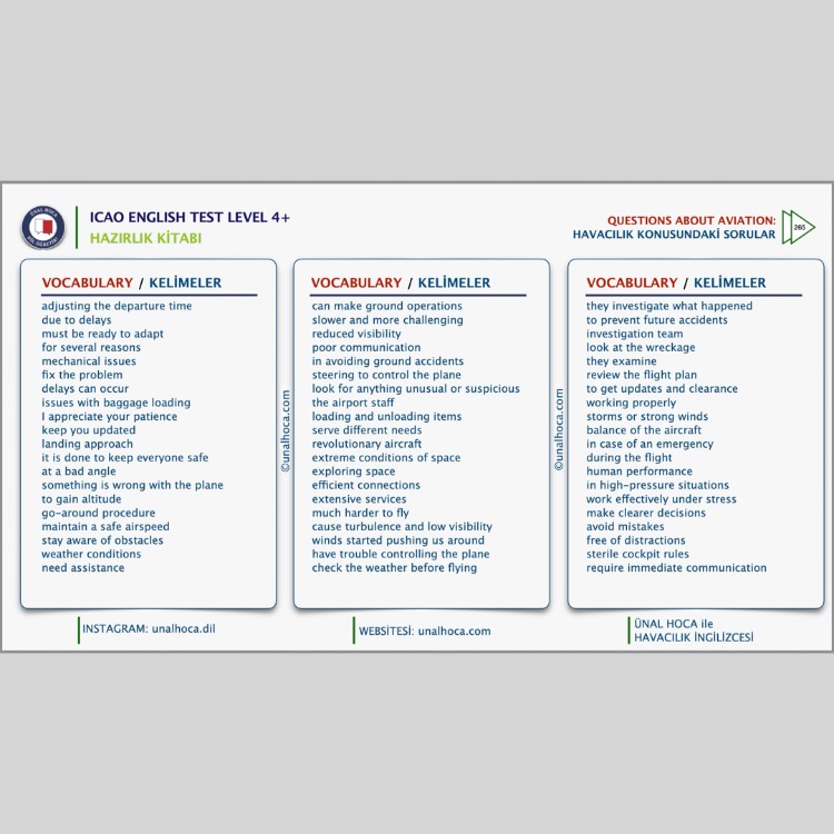 ICAO ENGLISH TEST LEVEL 4 ve ÜZERİ - HAZIRLIK KİTABI