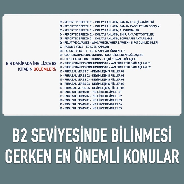 B2 - DERS KİTABI - BİR DAKİKADA İNGİLİZCE