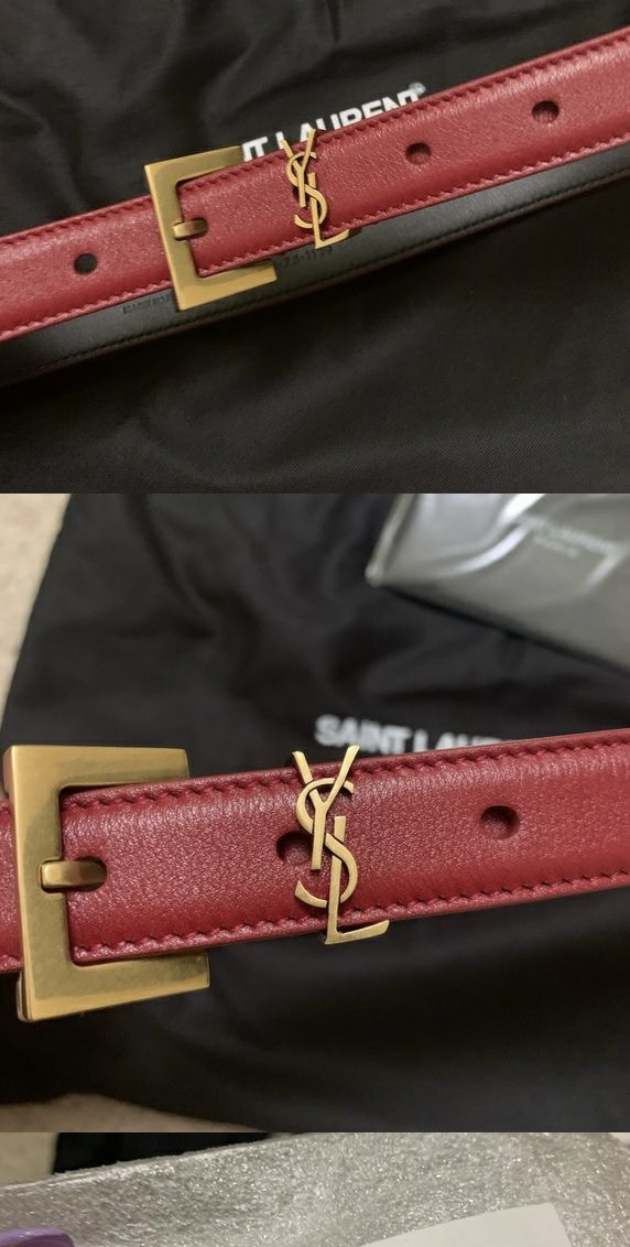 Yves Saint Laurent Deri Kemer – Kırmızı 