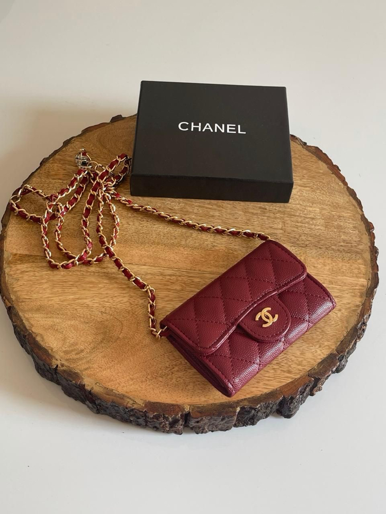 CHANEL Çanta Cüzdan Bordo