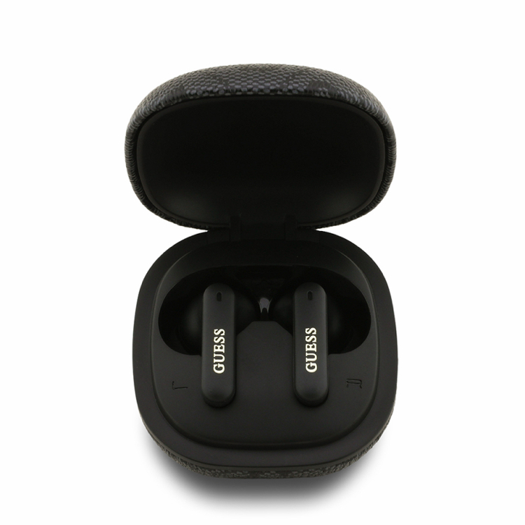 Guess Orjinal Lisanslı PU 4G Desenli Klasik Metal Yazı Logolu TWS Kulak İçi Bluetooth Kulaklık