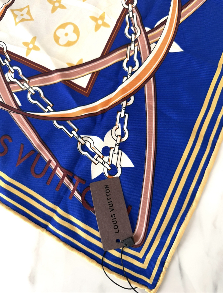 LV Monogram Harness Silk Scarf