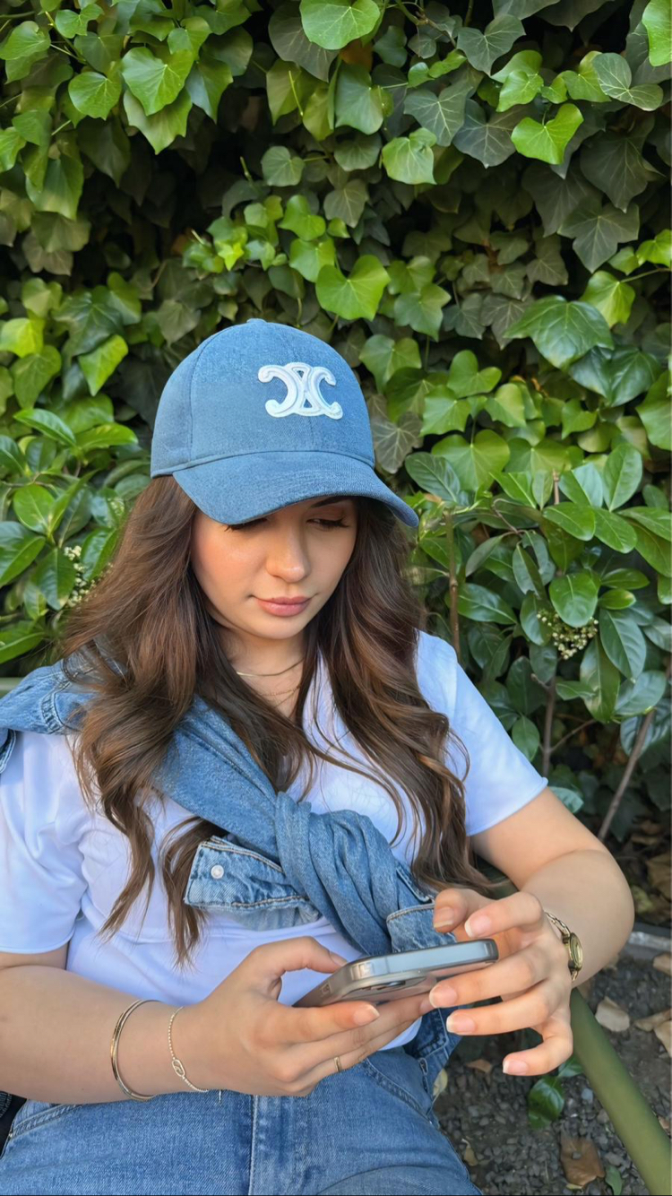 CELİNE Logo Denim şapka