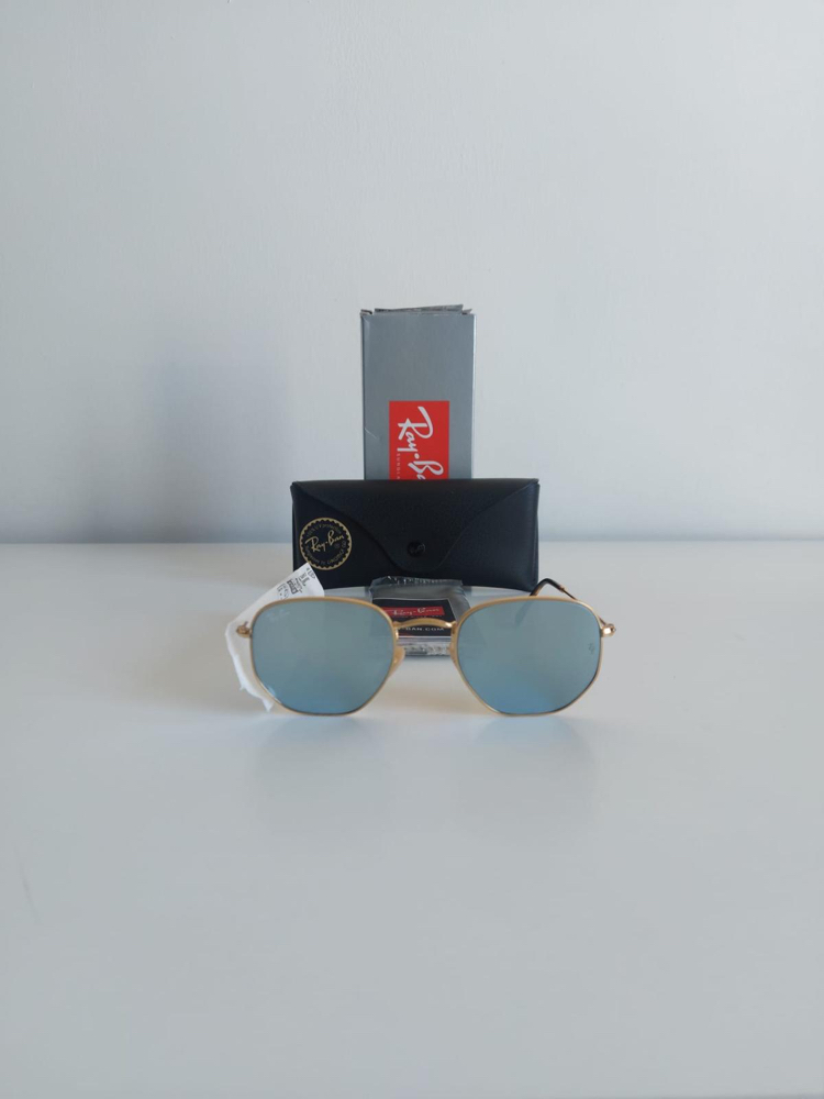 Sıfır Orijinal Rayban Beşgen Aynalı Model 51/21 Unisex Güneş Gözlüğü