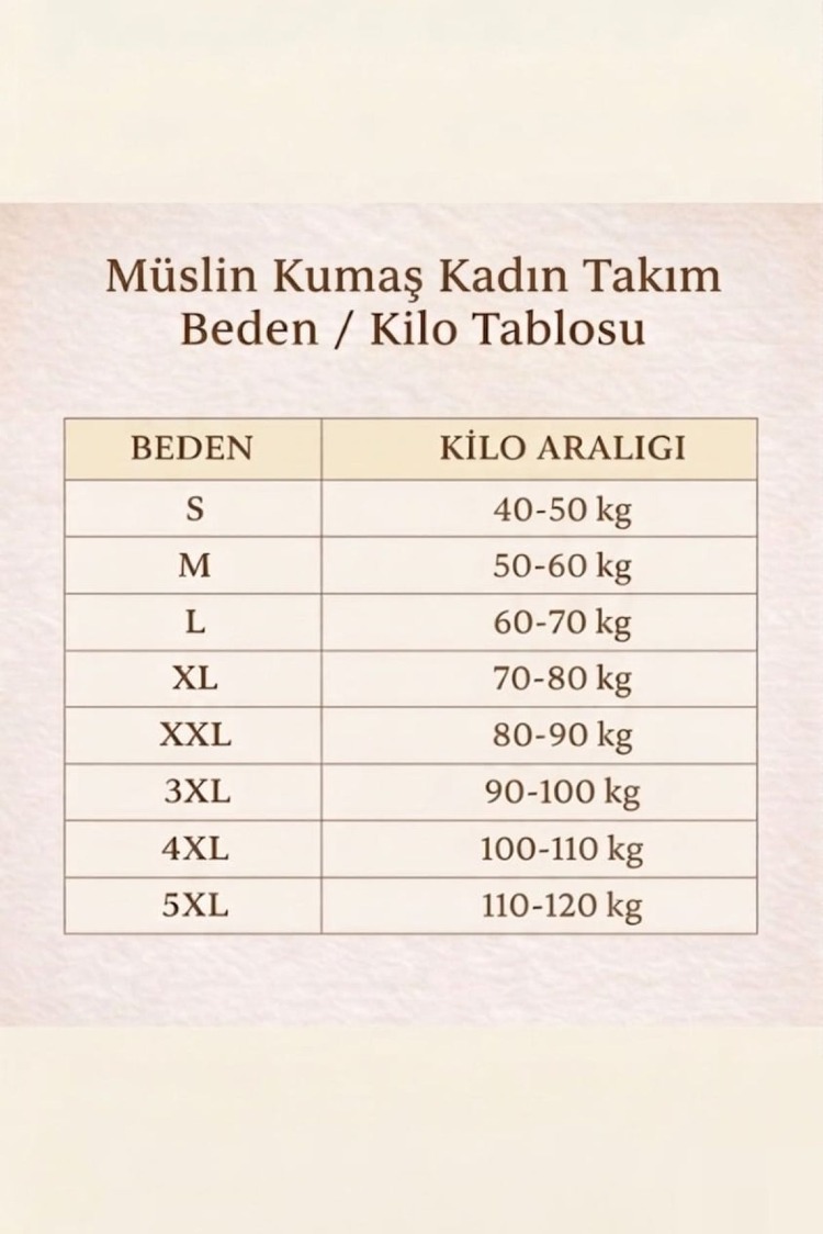 %100 Pamuk Müslin Kumaş Kadın Takım Yağ Yeşili