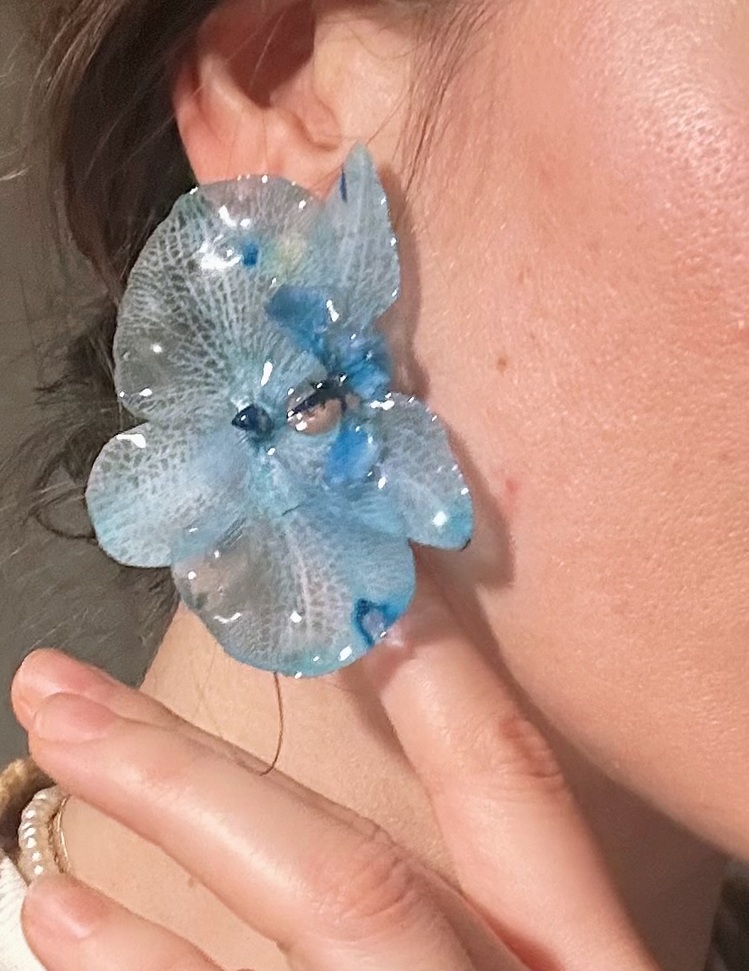 Blue Orchid Stud
