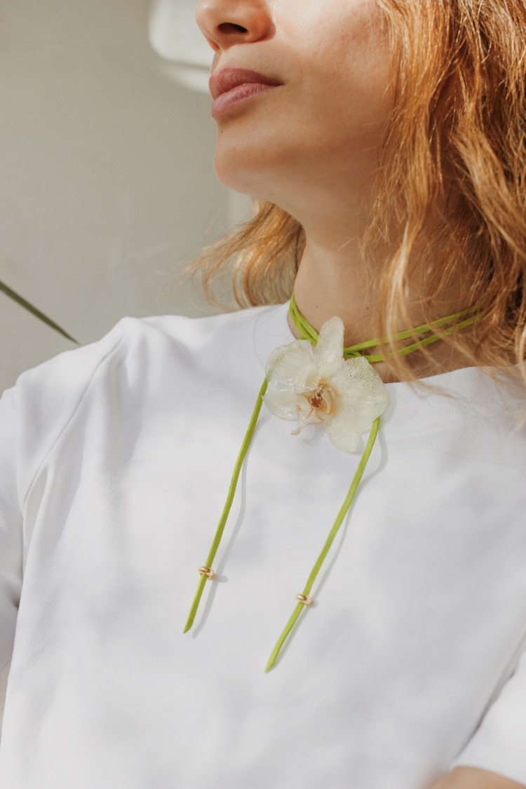 Orkide Choker Süet