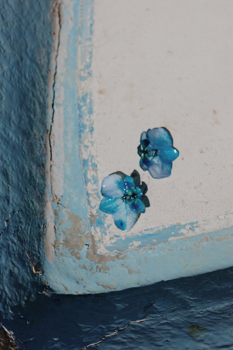 Blue Orchid Stud