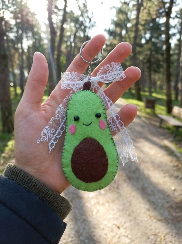 Avokado Anahtarlık/Çanta Charm