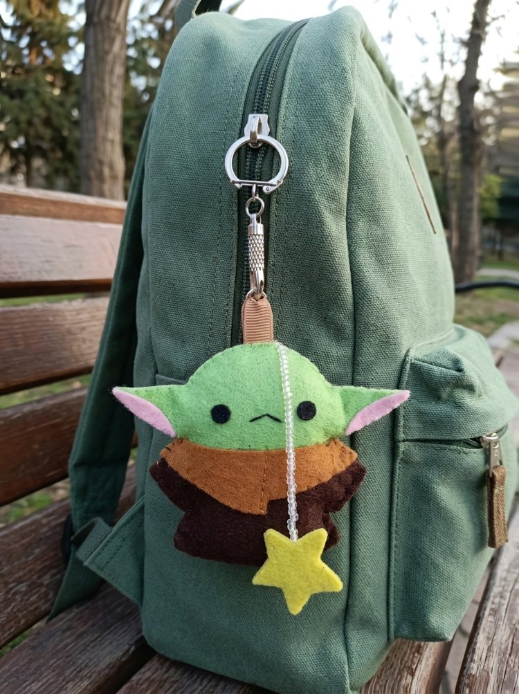Baby Yoda Figürlü Çanta Charm/ Anahtarlık