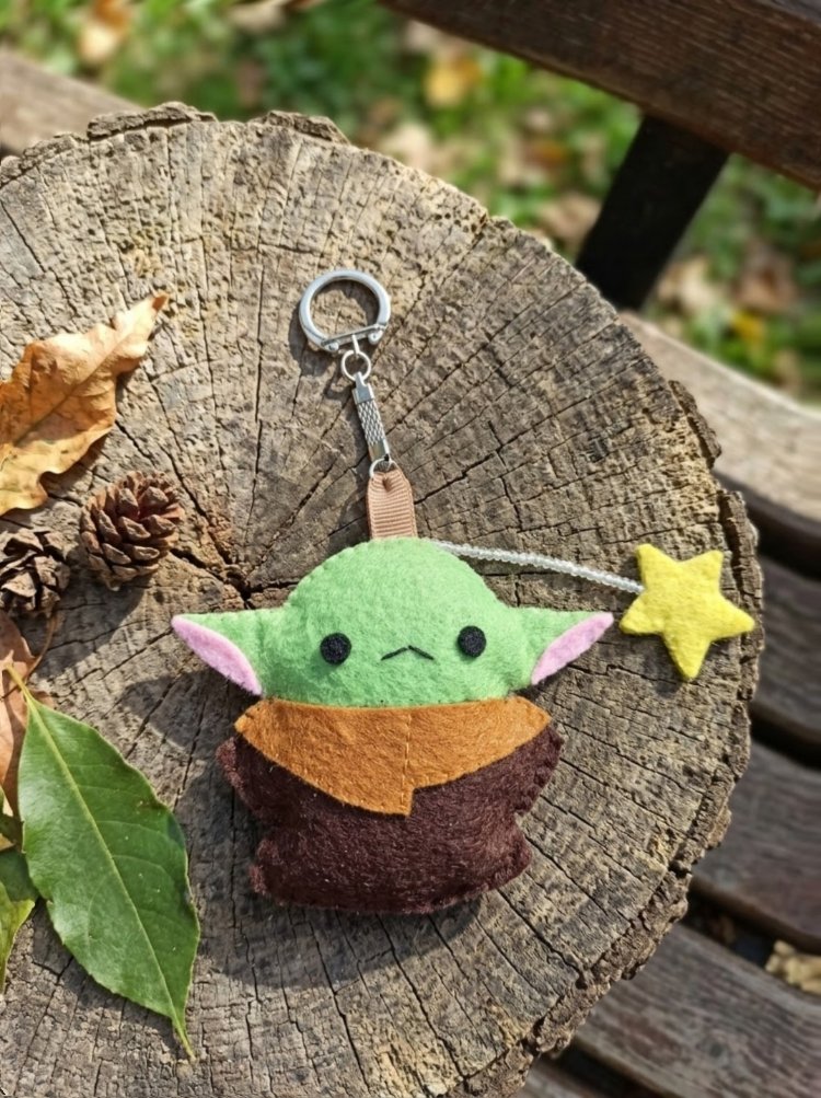 Baby Yoda Figürlü Çanta Charm/ Anahtarlık