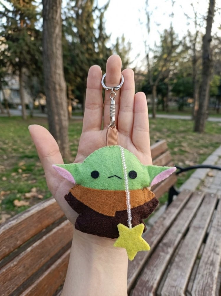 Baby Yoda Figürlü Çanta Charm/ Anahtarlık