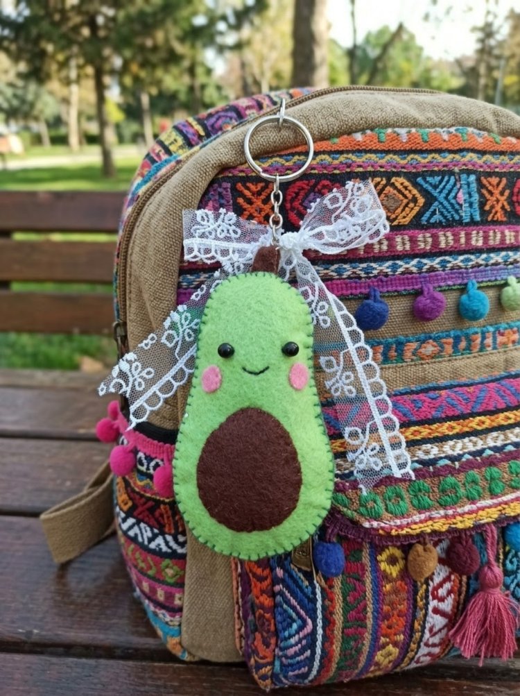 Avokado Anahtarlık/Çanta Charm