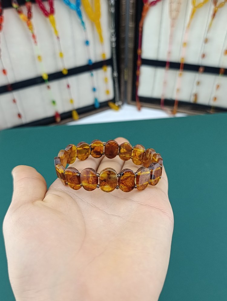 Kehribar Rolex Bileklik Koyu Renginde Orjinal Sertifikalı Sınırlı Stok