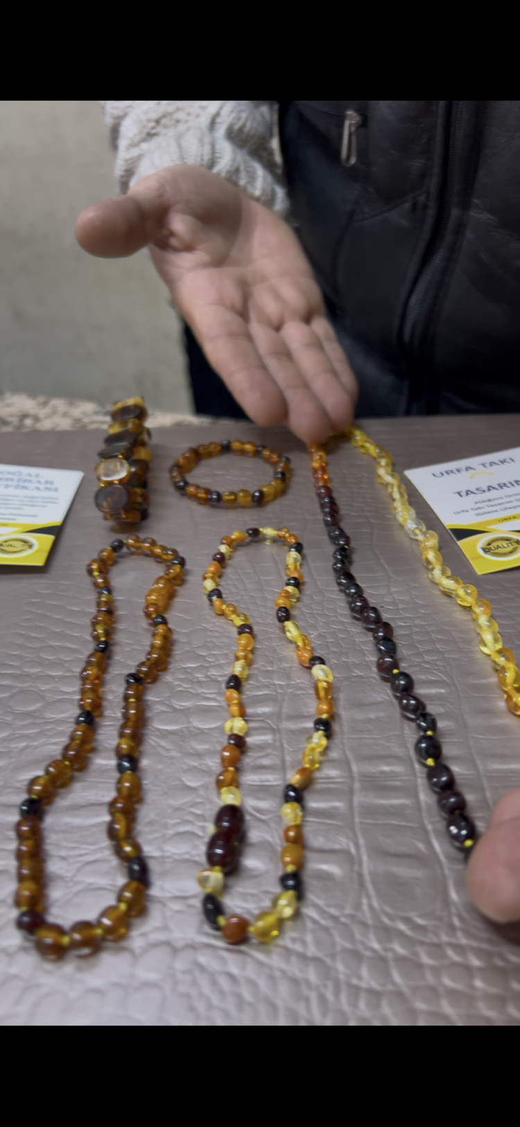 Kehribar Kolye 6 Adet Ürün Seti Orjinal Sertifikalı