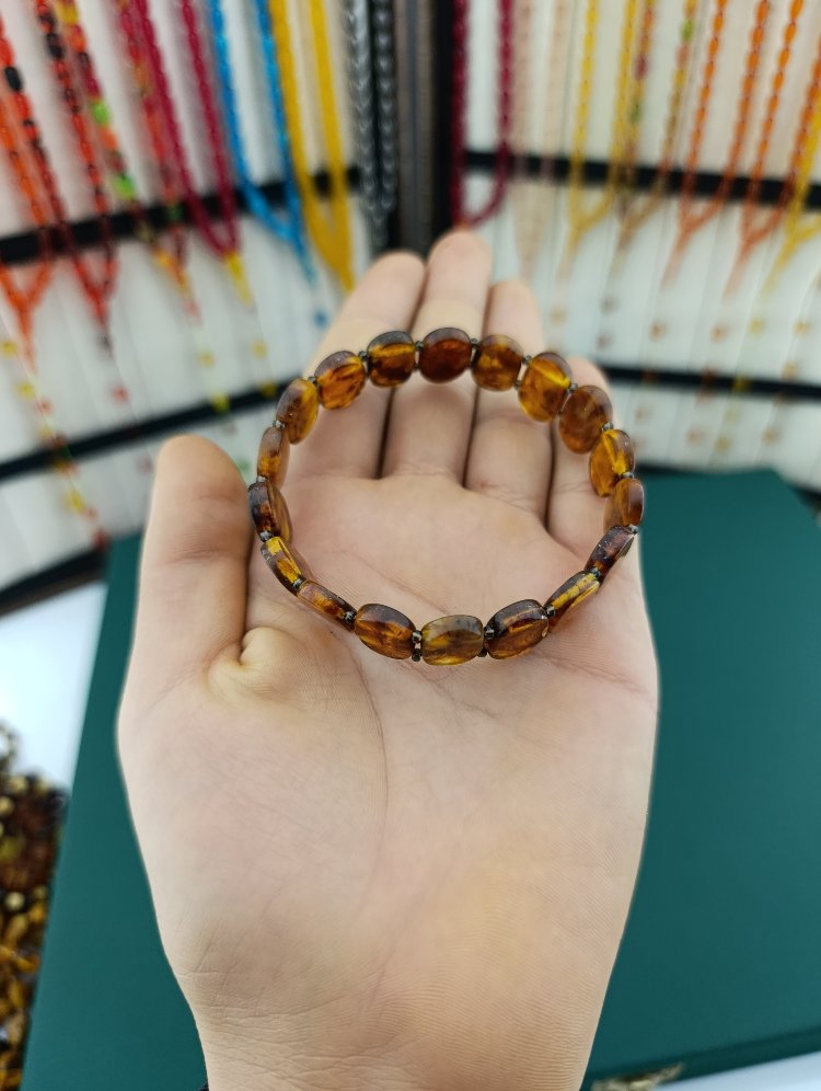 Kehribar Rolex Bileklik Koyu Renginde Orjinal Sertifikalı Sınırlı Stok