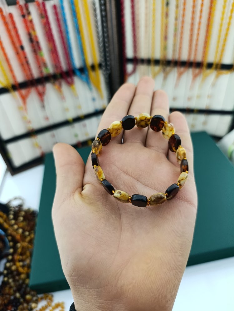 Kehribar Rolex Bileklik Bay Bayan 1+1 Dizilimli Şık Görünüm Orjinal Sertifikalı
