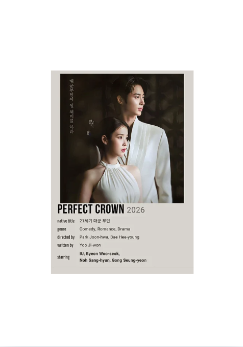 Perfect crown minimalist poster .