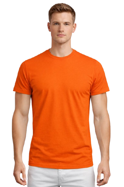 Turuncu Basic Tişört – %100 Pamuk | Regular Fit | Erkek Unisex Günlük Şıklık
