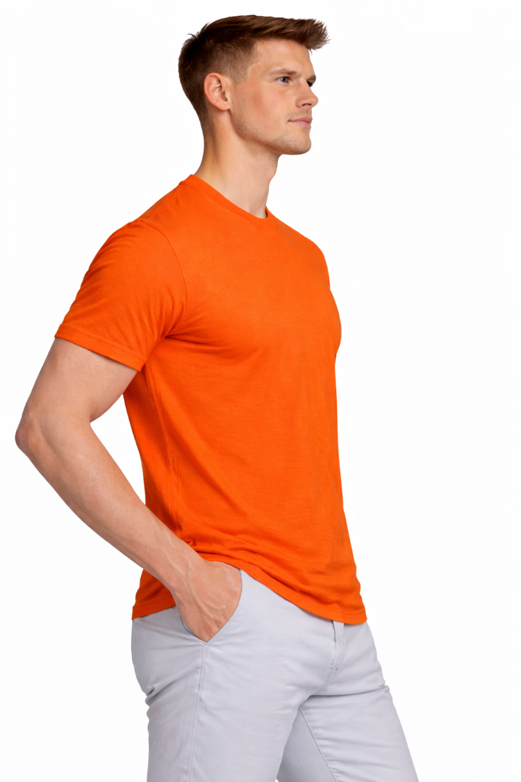 Turuncu Basic Tişört – %100 Pamuk | Regular Fit | Erkek Unisex Günlük Şıklık