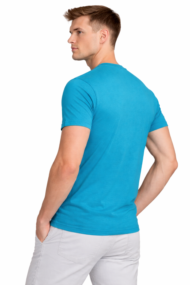 Turkuaz Basic Tişört Erkek %100 Pamuk – Premium 30/1 Compact Penye Regular Fit T-Shirt