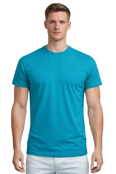 Turkuaz Basic Tişört Erkek %100 Pamuk – Premium 30/1 Compact Penye Regular Fit T-Shirt