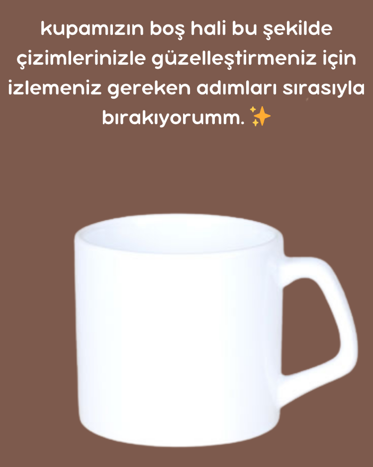 Kişiye Özel Çiçekli Kupa | Senin Çiziminle Tasarlanır | 200 ml Seramik Kupa