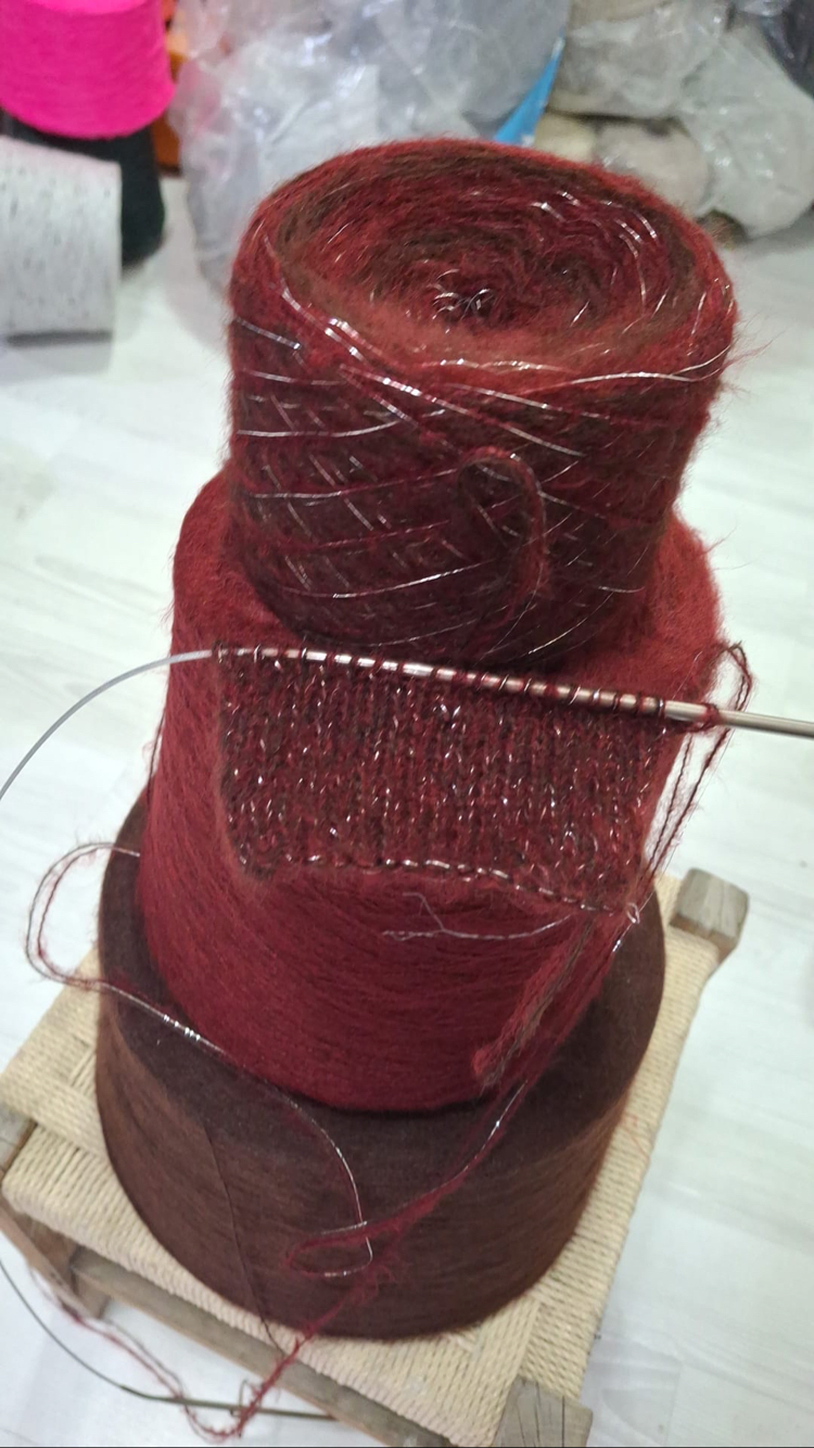 Işıltılı Bordo Kahve Moher 100g