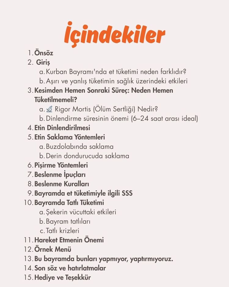 Kurban Bayramında Sağlıklı Beslenme Rehberi
