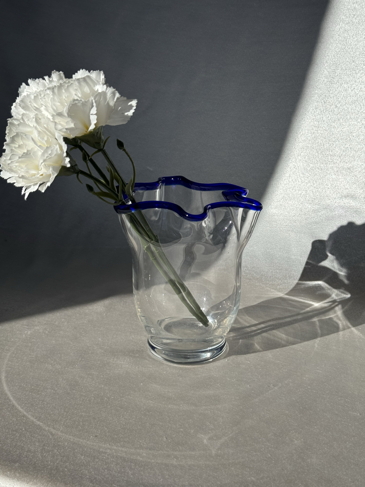 Murano Camlı Vintage Ruffle Vazo