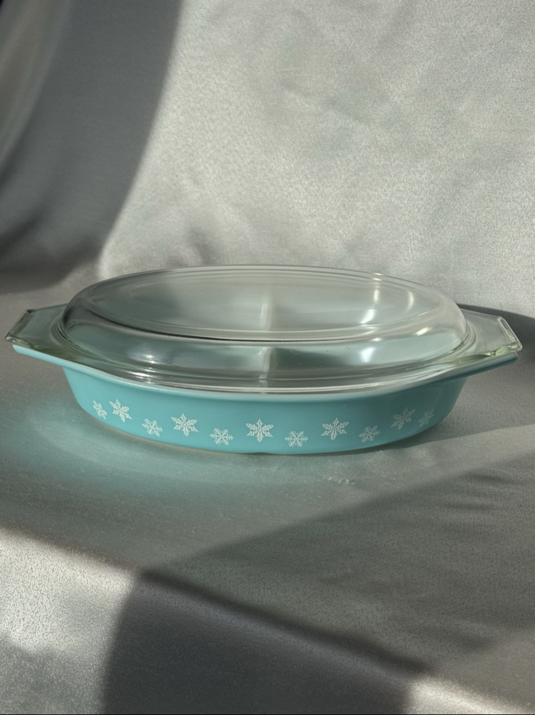 Vintage Pyrex 2 Bölmeli Fırın Kabı