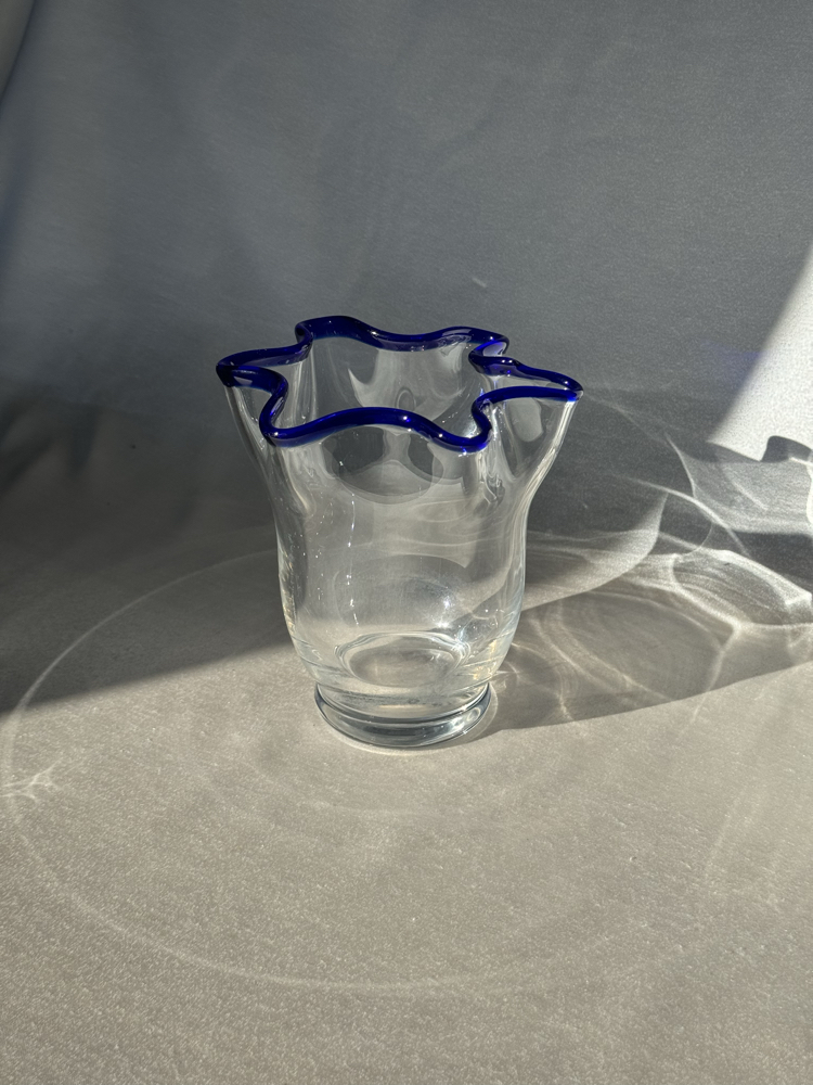 Murano Camlı Vintage Ruffle Vazo