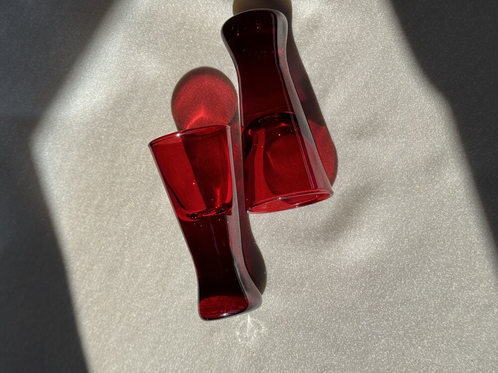 Ruby Glow Vintage Shot Bardağı Seti
