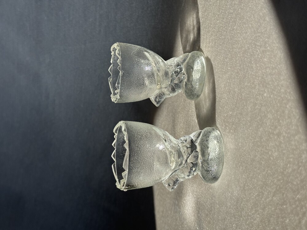 60’lar Kristal Kuş Figürlü Yumurtalık Seti