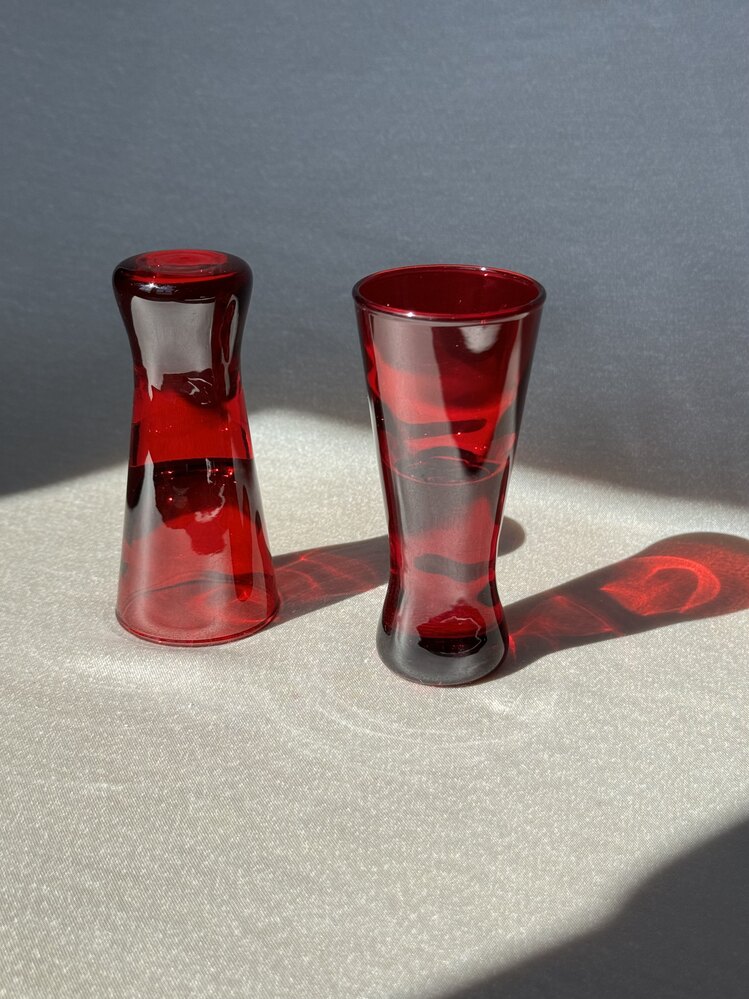 Ruby Glow Vintage Shot Bardağı Seti