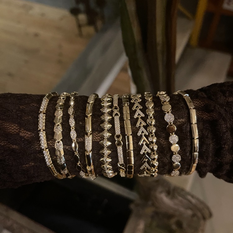 14K Gold Kaplama Çelik Bileklikler