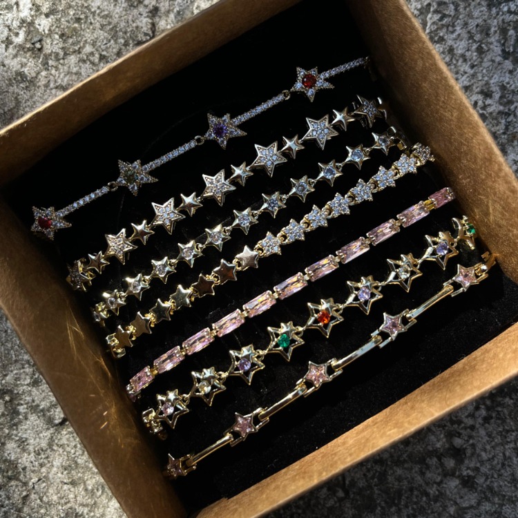 Xuping Star 14K Gold Kaplama Çelik Bileklikler
