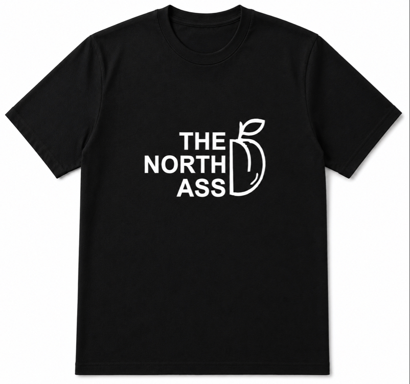 The North Ass Siyah Oversize T-shirt